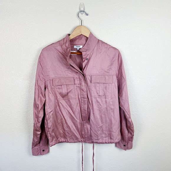 Kensie Rowen Button-Front Utility Jacket In Rose - Picture 2 of 7